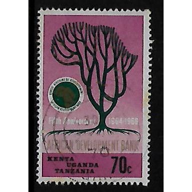 KENYA UGANDA & TANGANYIKA 1969 AFRICAN BANK 70c EUPHORBIA TREE SG265 FINE USED