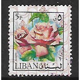 LEBANON 1978 FLOWERS & FRUITS 5p ROSES SG 1232 FINE USED