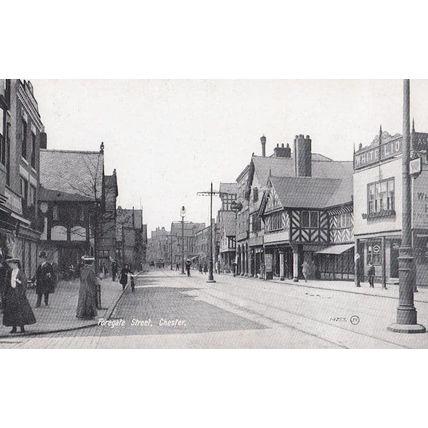 White Lion Pub Hotel Foregate Street Chester Old Postcard