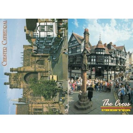 Chester Chemists Town Crier 2x Postcard s