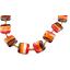 Orange, Red & Brown Shell Necklace & Drop Earring Set Handmade Gift Christmas