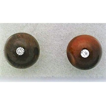 Red Tigereye Crystal 8mm Gemstone Stud Earrings