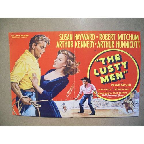 THE LUSTY MEN Susan Hayward, Robert Mitchum 1953 "Kine Weekly" Advert