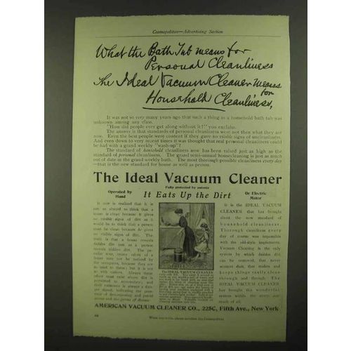 1909 American Vacuum Cleaner Ideal Vacuum Cleaner Ad
