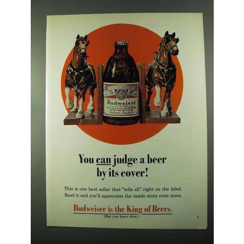 1969 Budweiser Beer Ad - You Can Judge By Its Cover