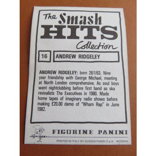 Smash Hits 1984 Panini Sticker No 16 Andrew Ridgeley