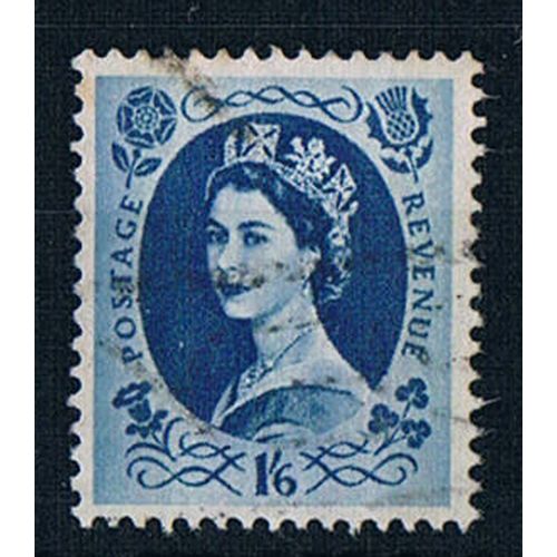 Great Britain 1952 SG618a gb109 Queen Elizabeth II 1'-6d Used Stamp