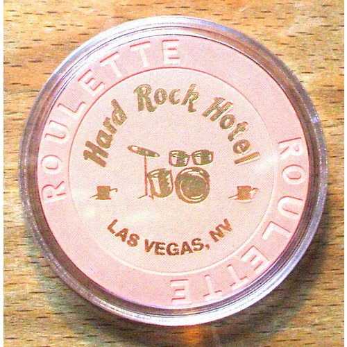 Hard Rock Casino ROULETTE Chip - Peach - Drum Set - LAS VEGAS, Nevada