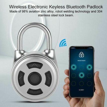 Hot Bluetooth Keyless Phone Control Record-able LED Smart Lock Digital Padlock