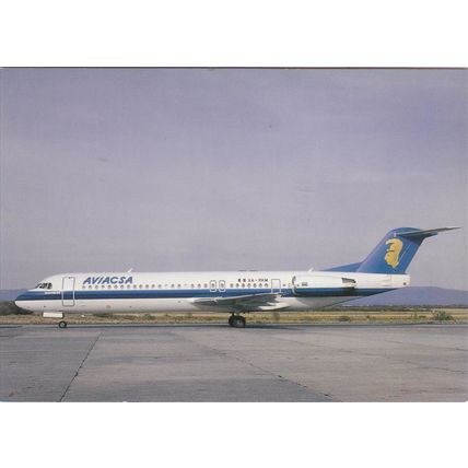 Aviacsa Fokker 100 Civil Aircraft Postcard (A19005)