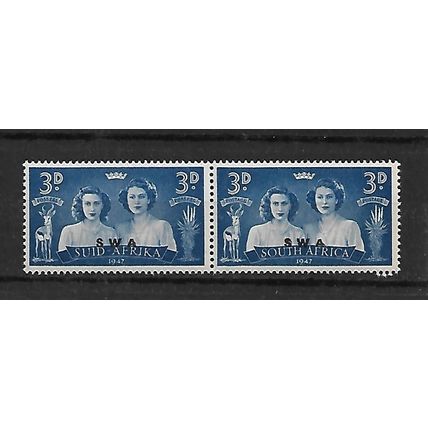 SouthWestAfrica.SG136 3d Queen Elizabeth&Princess Margaret Pair.UM/Mint.May21a
