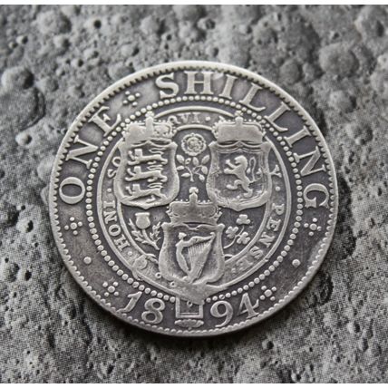 1894 Queen Victoria Silver 92.5% Veiled head Shilling 1/- British English