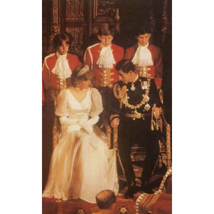 Princess Diana at The State Opening Of Parliament 1981 Postcard