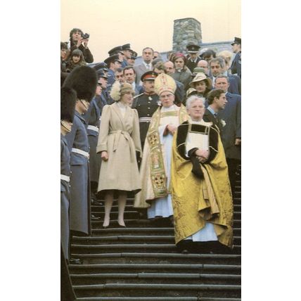 Priest Procession With Princess Diana St Davids Royal Postcard