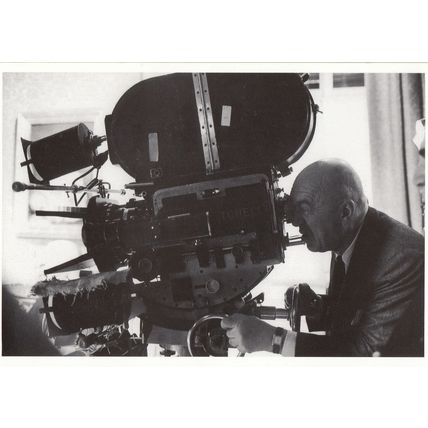 Larry Shaw Otto Preminger Filming A Movie in Vienna Photo Postcard