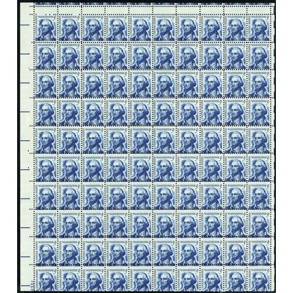 1283, MNH Miscut & Misperfed Error in Full Sheet of 100 Stamps - Stuart Katz
