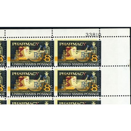 1473, MNH 8¢ Large Color & Perf Shift Error Freak Sheet of 50 - Stuart Katz