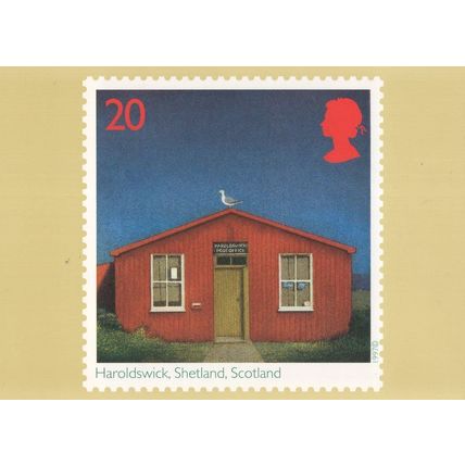 Haroldswick Shetland Post Office RMPQ Stamp Rare Postcard