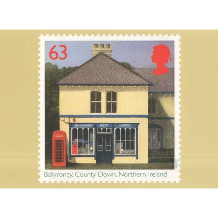 Ballyroney County Down Irish Post Office RMPQ Stamp Rare Postcard