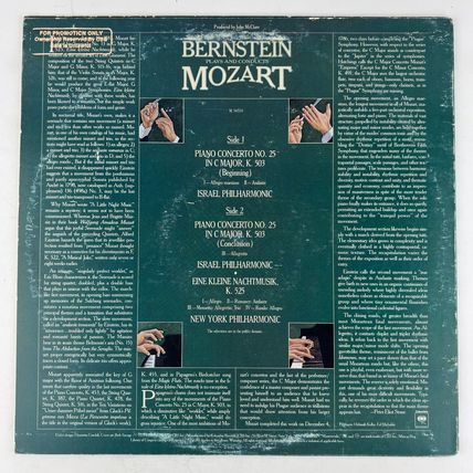 Leonard Bernstein Piano Concerto No 25 / Eine Kleine Nachtmusik Album PROMO