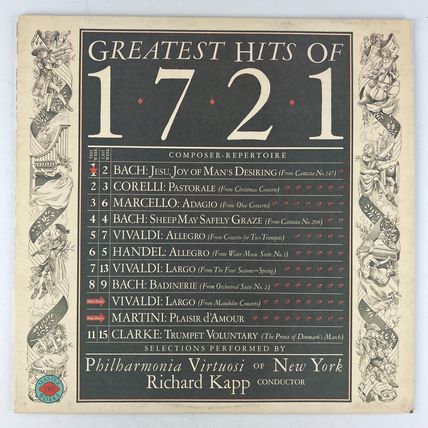 Greatest Hits Of 1721 Vinyl LP Record Album M-35821
