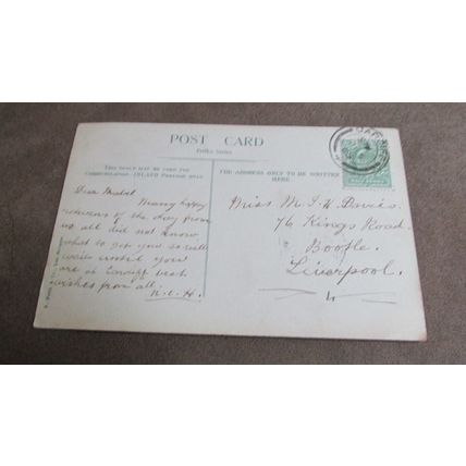 1905 fr Postcard - Welsh Lady in Traditional Costume & spinning Wheel - Wales