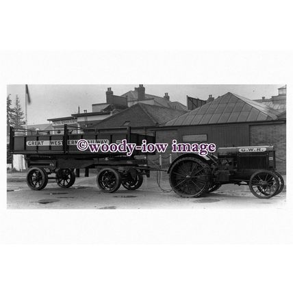 pu0977 - Great Western Railway Tractor & Trailer - print 6x4