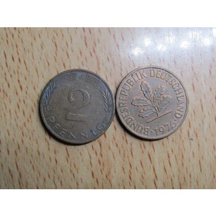 1976j 2 Pfennig Germany Coin