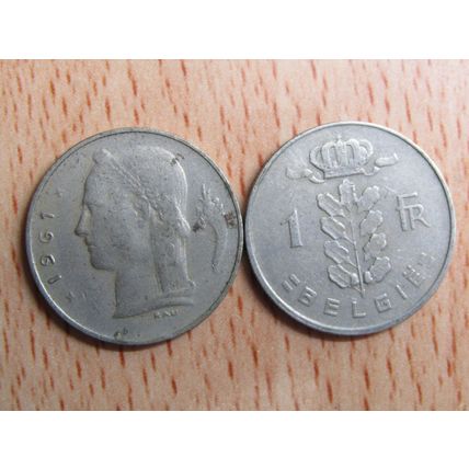 Belgium 1961 1 Frank Belgie (Dutch - Flemish Text) Coin