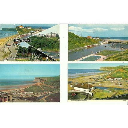 Yorkshire SALTBURN Five 1960's-1980's Postcards (Various Publishers)