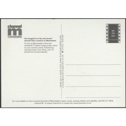 Channel M - TV For Manchester, 2000 - Boomerang Postcard