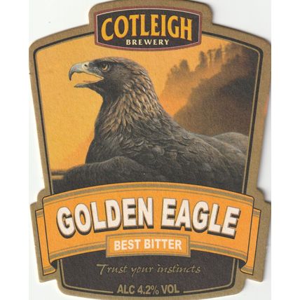BEER MAT - COTLEIGH BREWERY - GOLDEN EAGLE BEST BITTER - (Cat No 024) - (2001)