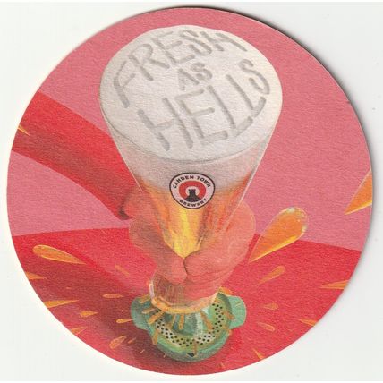 BEER MAT - CAMDEN TOWN BREWERY - FRESH AS HELLS - (Cat No 084) - (2019)