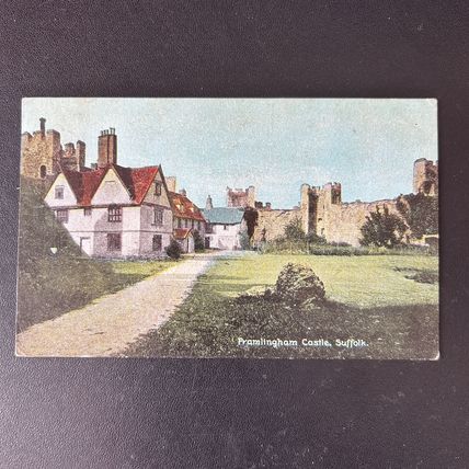 FRAMLINGHAM CASTLE SUFFOLK Christian Novels Used Dated 1908 Stamp Postcard VGC