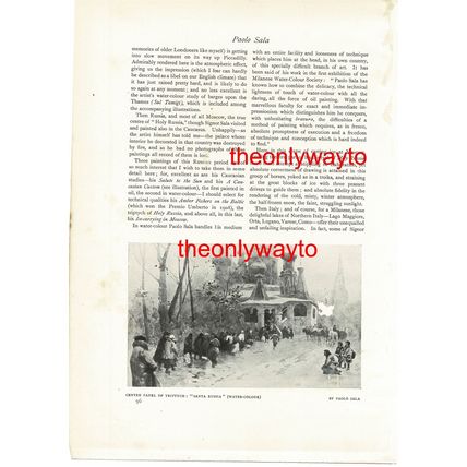 THE FOUNTAIN, Sala (SANTA RUSSIA On Reverse), Book Illustration (Print), 1913