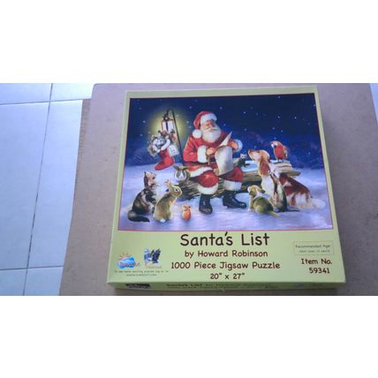 SANTA'S LIST by Howard Robinson Jigsaw Puzzle (1000 Piece) SunsOut Inc (2006)