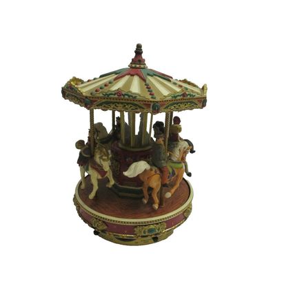 Mr. Christmas Holiday Go Round Horse Carousel 50 Songs Animated 1996