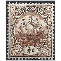 Bermuda 1912 SG44 1/4d Brown Mounted Mint .. .