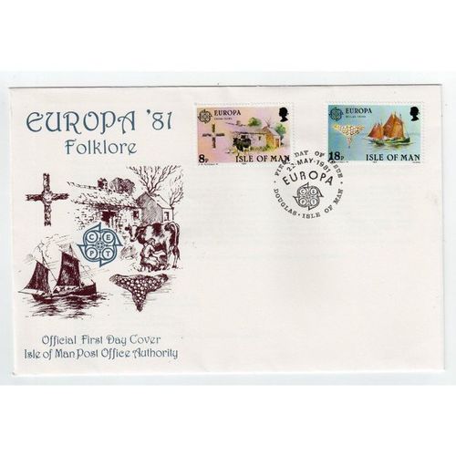 ISLE OF MAN EUROPA FOLKLORE 1981 , FIRST DAY COVER FINE USED ..(B3)