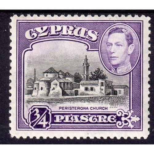 1938 CYPRUS Sg153 3/4pi BLACK & VIOLET FINE LIGHTLY M/ MINT (G15)