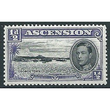 Ascension 1944 SG38b 1/2d Black & Violet Perf 13 Mounted Mint ... .