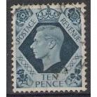 SG Q26: 10d. turquoise-blue Definitive Stamp: King George VI.