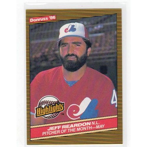 1986 Donruss Highlights Jeff Reardon baseball card #14 – Expos