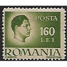 Mi 953 y: 160 L. green Definitive Stamp: King Michael