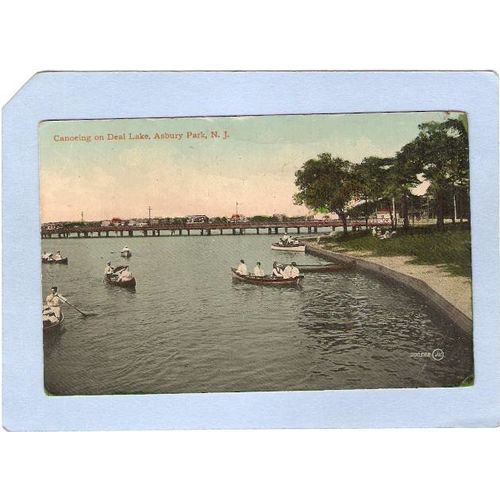 New Jersey Asbury Park Canoeing On Deal Lake~1752