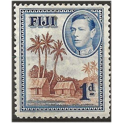 Fiji 1938 SG250 1d Brown & Blue Mounted Mint .....