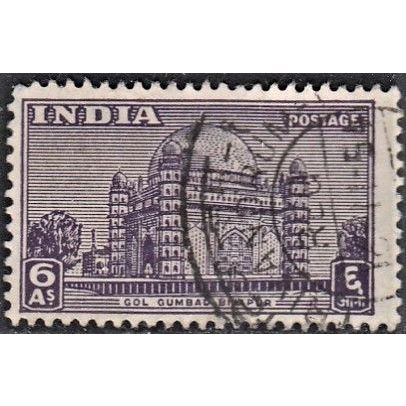 India, 1949 6a Tomb, SG 317 (Scott #215), used