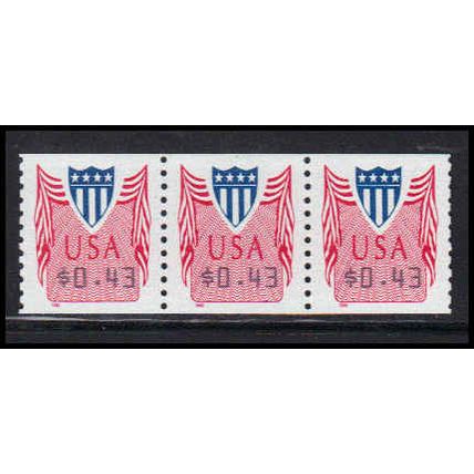 CVP33 43c Shield Very Fine MNH Strip of 3 PA5355