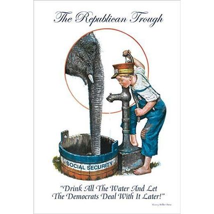 Republican Trough 12 x 18 Poster