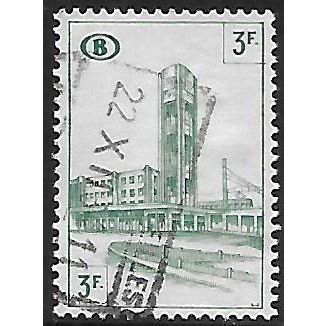 Belgium EPM Mi 302: 3 Fr. bluish green Railway Parcel: Brussels North Station